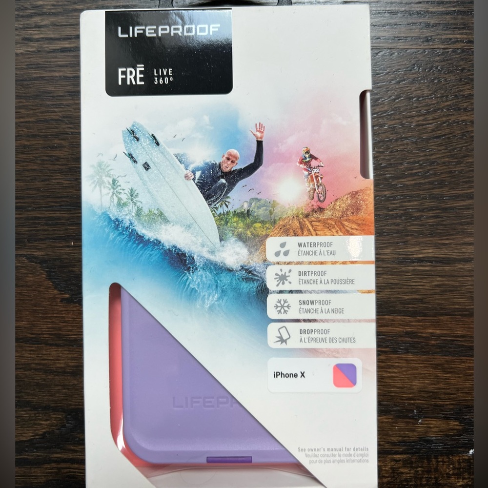 Lifeproof FRE Live 360 Waterproof casa for IPhone X., dirt, snow, drop proof.